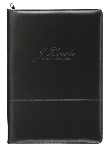 Good Value Script Zippered Padfolio-15136