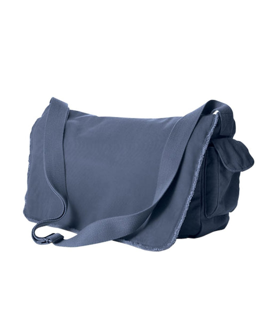Authentic Pigment Pigment-Dyed Raw Edge Messenger Bag - 1908