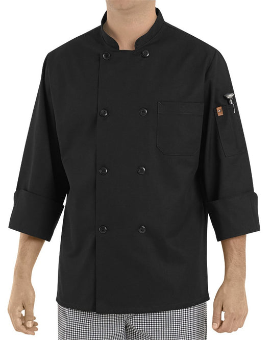 Chef Designs Black Traditional Chef Coat - KT76