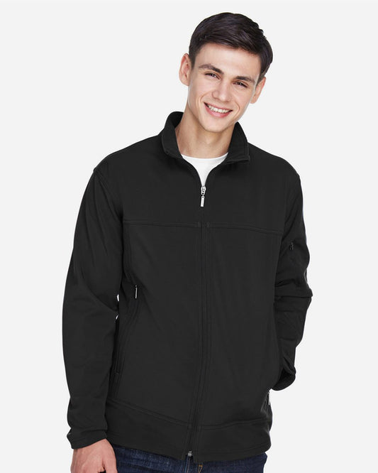 North End Men's Three layer Fleece Performance Soft Shell Jacket - 88099