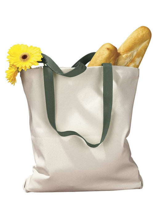 BAGedge Canvas Tote with Contrast-Color Handles - BE010
