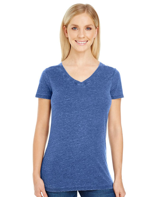 Threadfast Apparel Women's Vintage Dye V-Neck T-Shirt - 208B