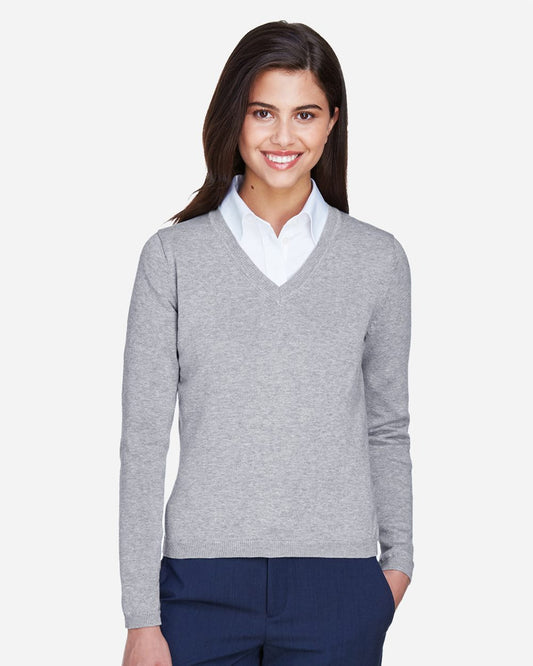 Devon & Jones Women's V-Neck Sweater - D475W