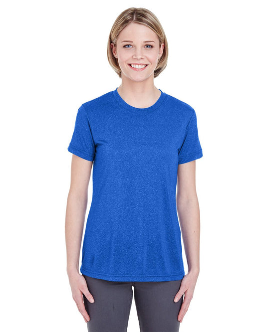 UltraClub Women's Cool & Dry Heathered Performance T-Shirt - 8619L