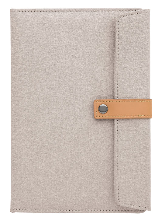 Good Value TwoTone Journal with Leather Closure-16028