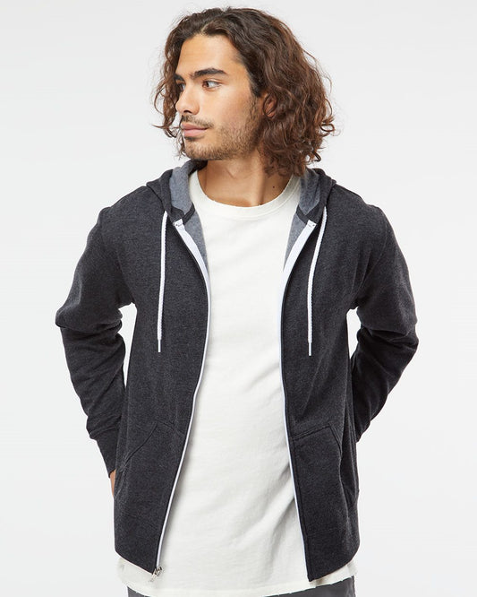 Independent Trading Co. Lightweight Full-Zip Hooded Sweatshirt - AFX90UNZ
