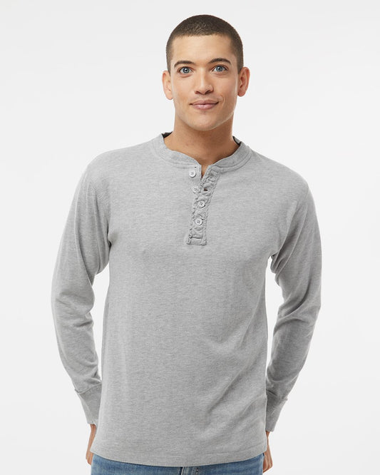J. America Vintage Brushed Jersey Henley - 8244
