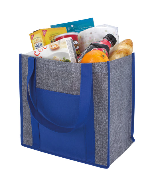 Good Value Laminated Heathered NonWoven Grocery Tote-16232