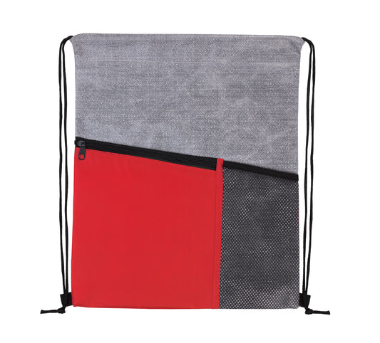 Good Value Heathered RPET NonWoven Drawstring Backpack-16265