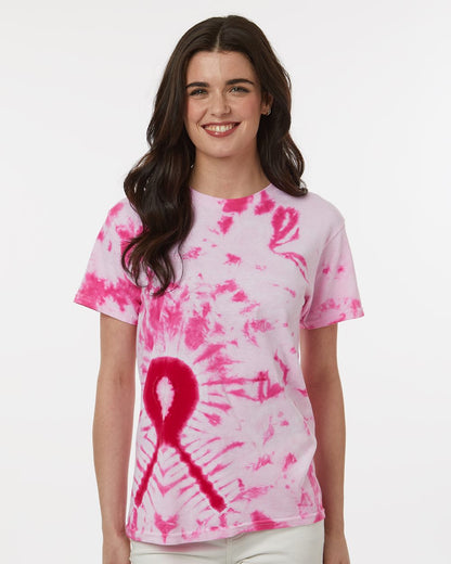 Dyenomite Awareness Ribbon Tie-Dyed T-Shirt - 200AR