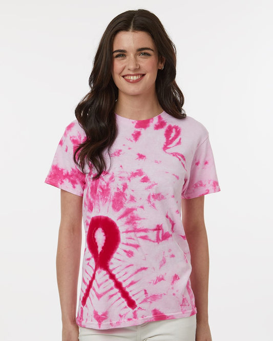 Dyenomite Awareness Ribbon Tie-Dyed T-Shirt - 200AR