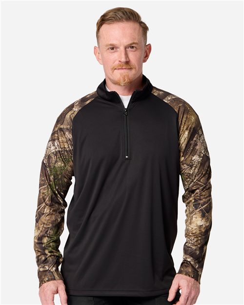 Unisex Realtree® Performance Colorblocked Quarter-Zip Pullover