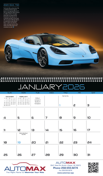 Triumph Calendars Exotic Cars Calendar-1859