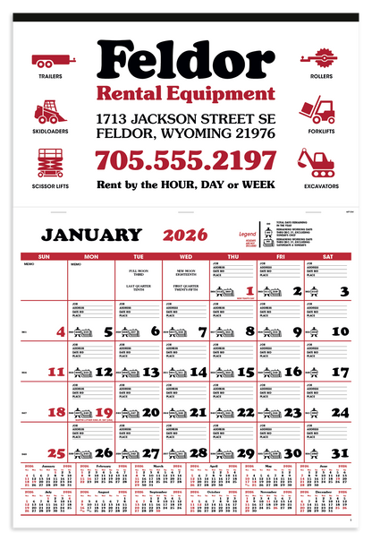Skinner  Kennedy Contractors Apron Calendar-195-E