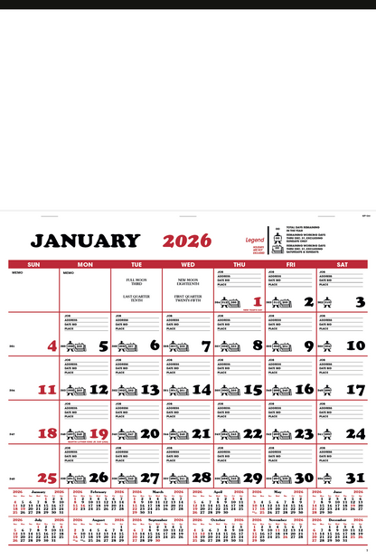 Skinner  Kennedy Contractors Apron Calendar-195-E