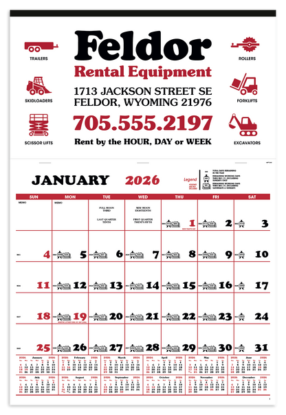 Skinner  Kennedy Contractors Apron Calendar-195-E