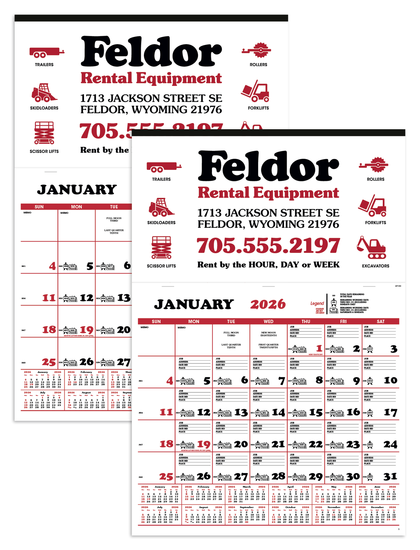 Skinner  Kennedy Contractors Apron Calendar-195-E