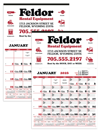 Skinner  Kennedy Contractors Apron Calendar-195-E
