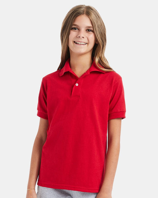 Hanes Youth Ecosmart® Jersey Polo - 054Y