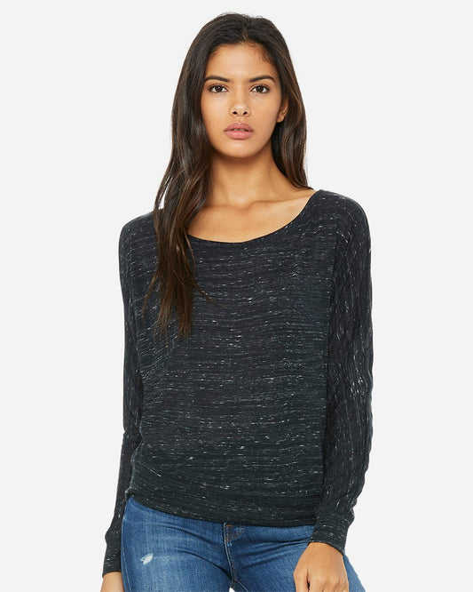 BELLA + CANVAS Women’s Flowy Off Shoulder Long Sleeve Tee - 8850