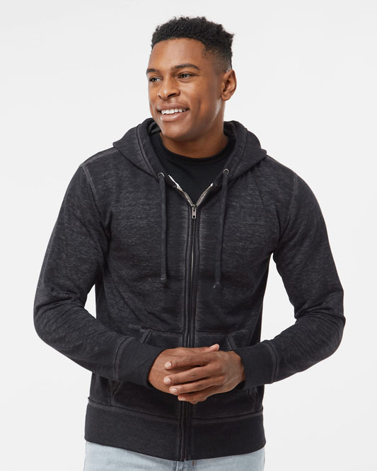 J. America Vintage Zen Fleece Full-Zip Hooded Sweatshirt - 8916