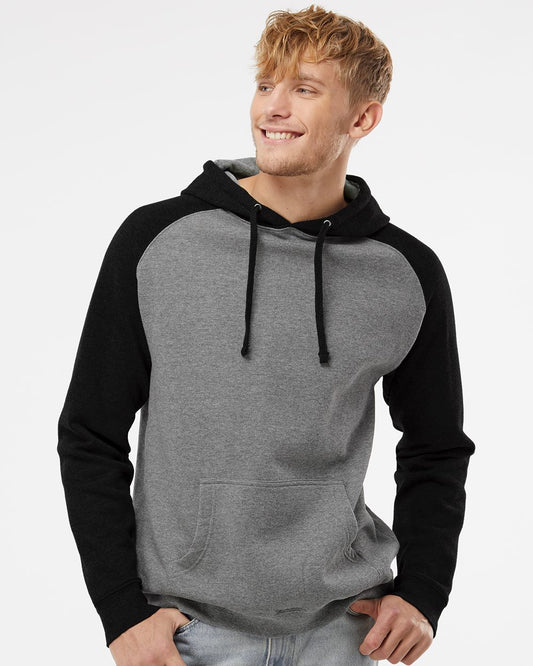 Independent Trading Co. Raglan Hooded Sweatshirt - IND40RP