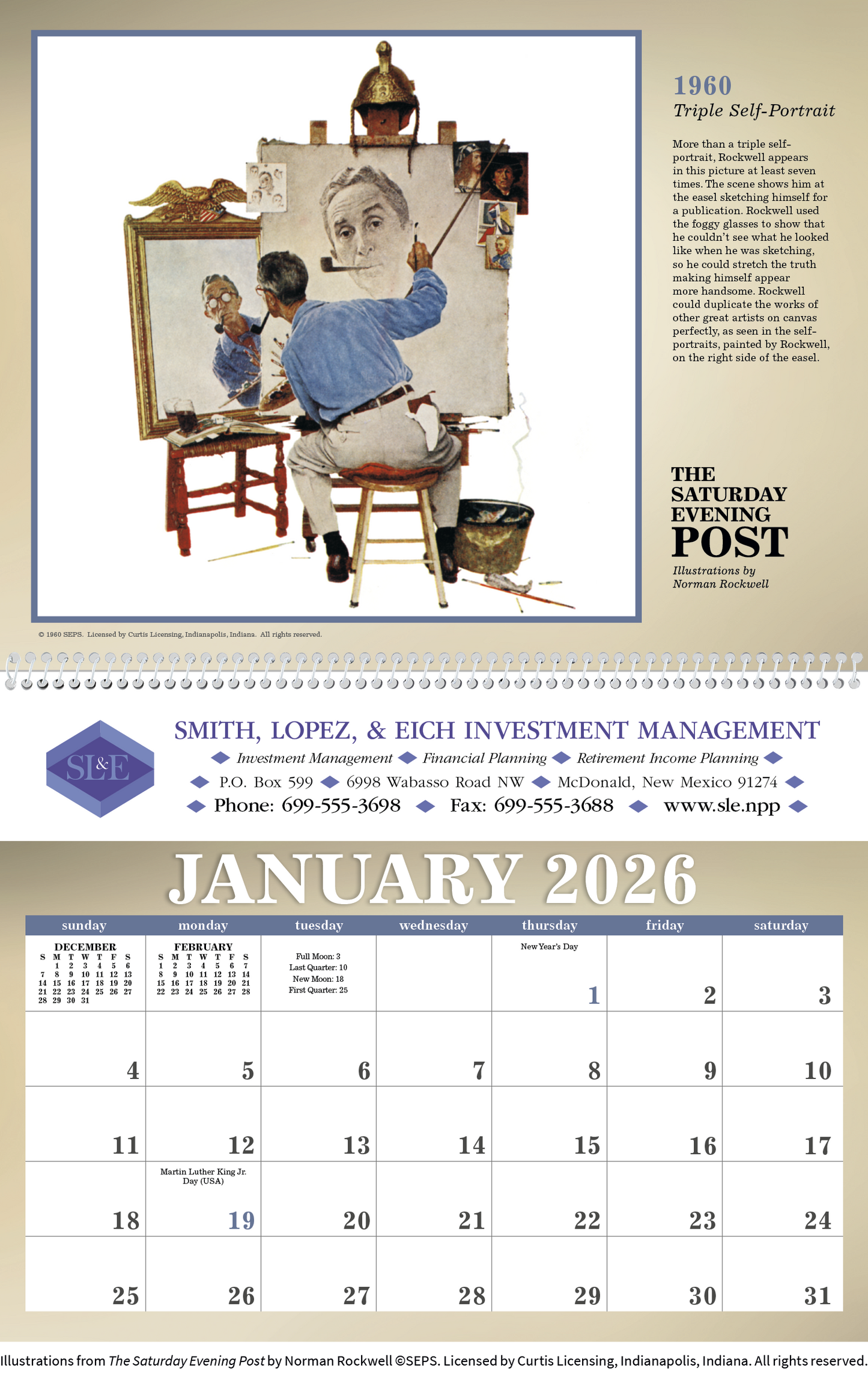 Triumph Calendars The Saturday Evening Post Illustrations by Norman Rockwell Calendar-2508