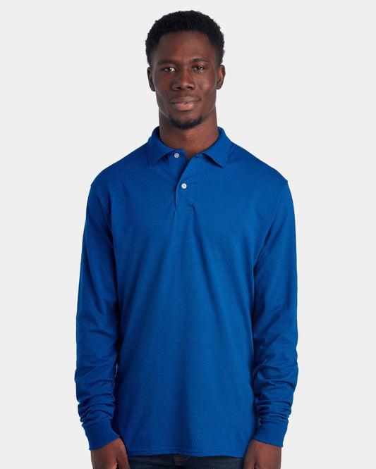 JERZEES SpotShield® 50/50 Long Sleeve Polo - 437MLR
