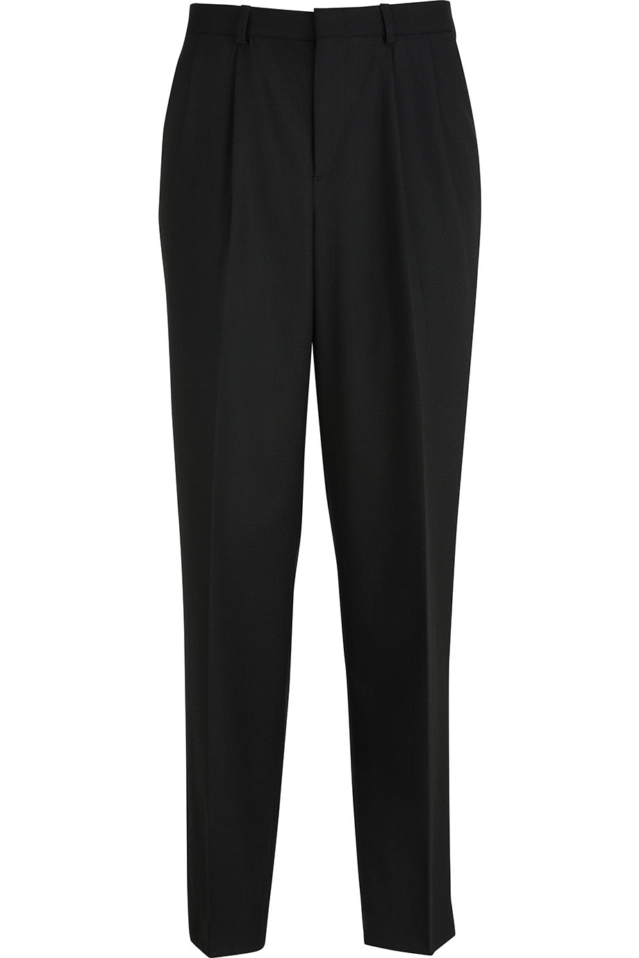 Mens Easy Fit Polywool Pleated Pant