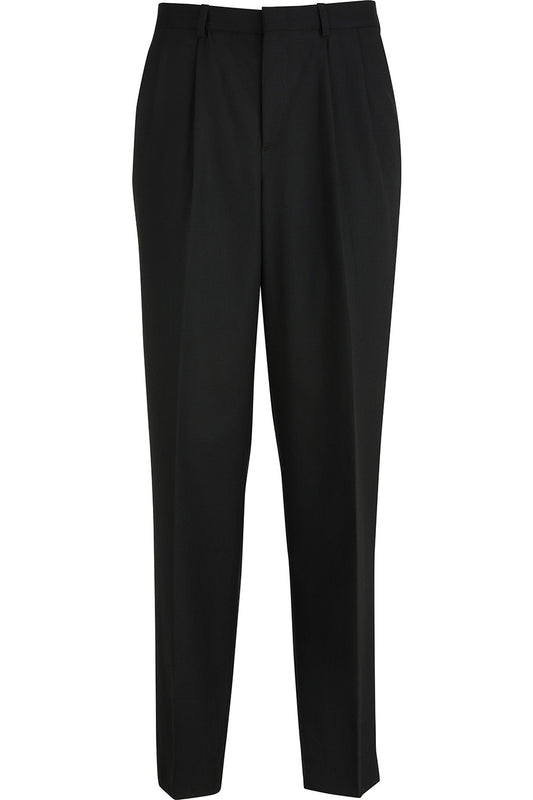 Mens Easy Fit Polywool Pleated Pant - 2631