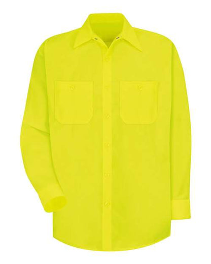 Men's Enhanced Visibility Long Sleeve Work Shirt