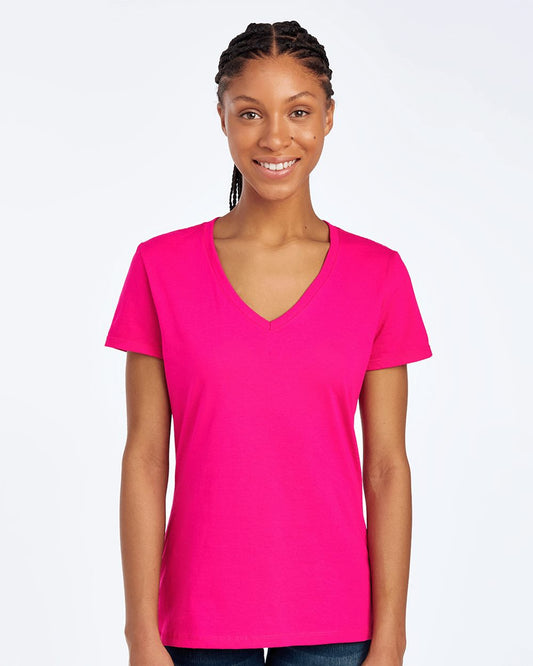 Fruit of the Loom HD Cotton Women's V-Neck T-Shirt - L39VR