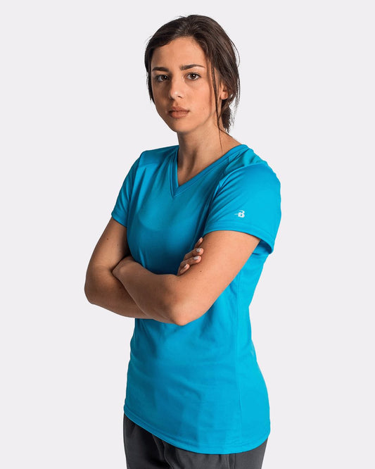 Badger Women’s B-Core V-Neck T-Shirt - 4162