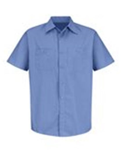 Men's Industrial Stripe Short Sleeve Work Shirt