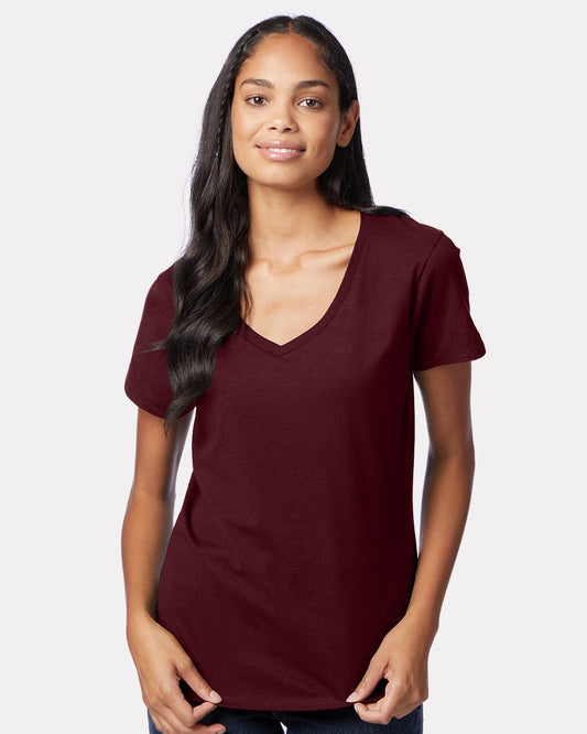 Hanes? Women's Perfect-T Cotton V-Neck T-Shirt. S04V