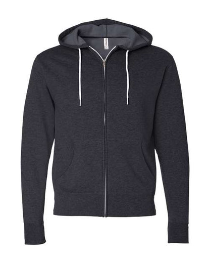 Unisex Lightweight Full-Zip Hooded Sweatshirt