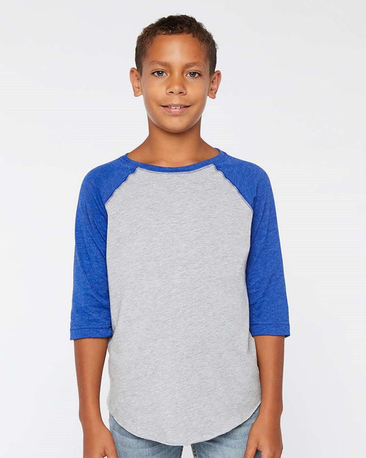 LAT Youth Baseball Fine Jersey Three-Quarter Sleeve Tee - 6130