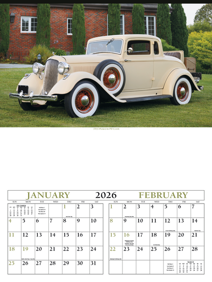 Triumph Calendars Antique Cars Calendar-3200