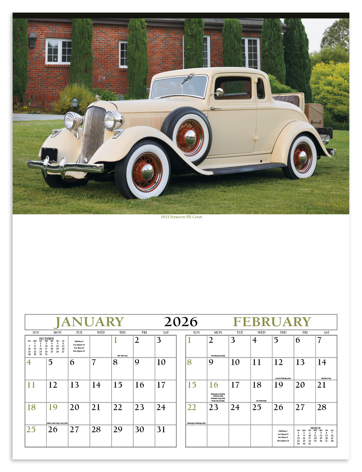 Triumph Calendars Antique Cars Calendar-3200