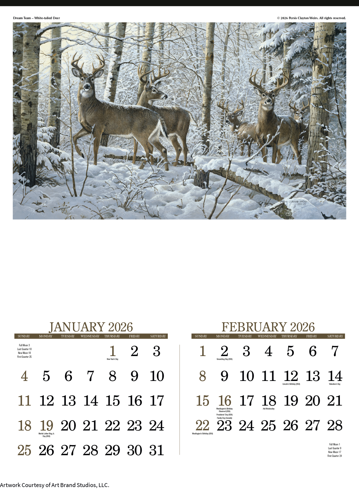 Triumph Calendars Wildlife Art Calendar-3208