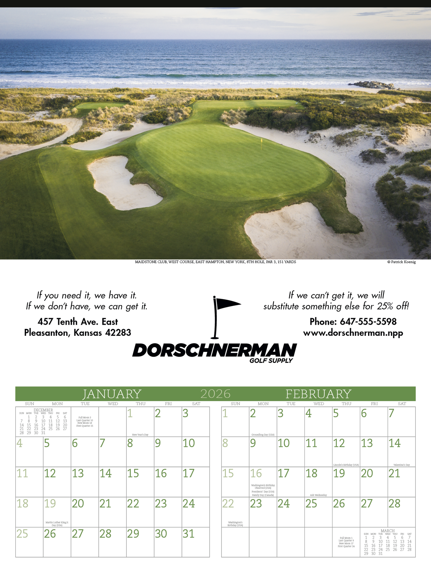 Triumph Calendars Executive Golf Calendar-3210