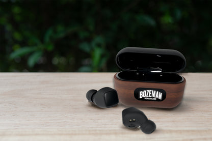 SCX Innovative Design Walnut Wood Wireless Earbuds and Charging Case-32495