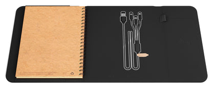 SCX Innovative Design Wireless Charging Notebook A5 with Power Bank 4000 mAh-32507