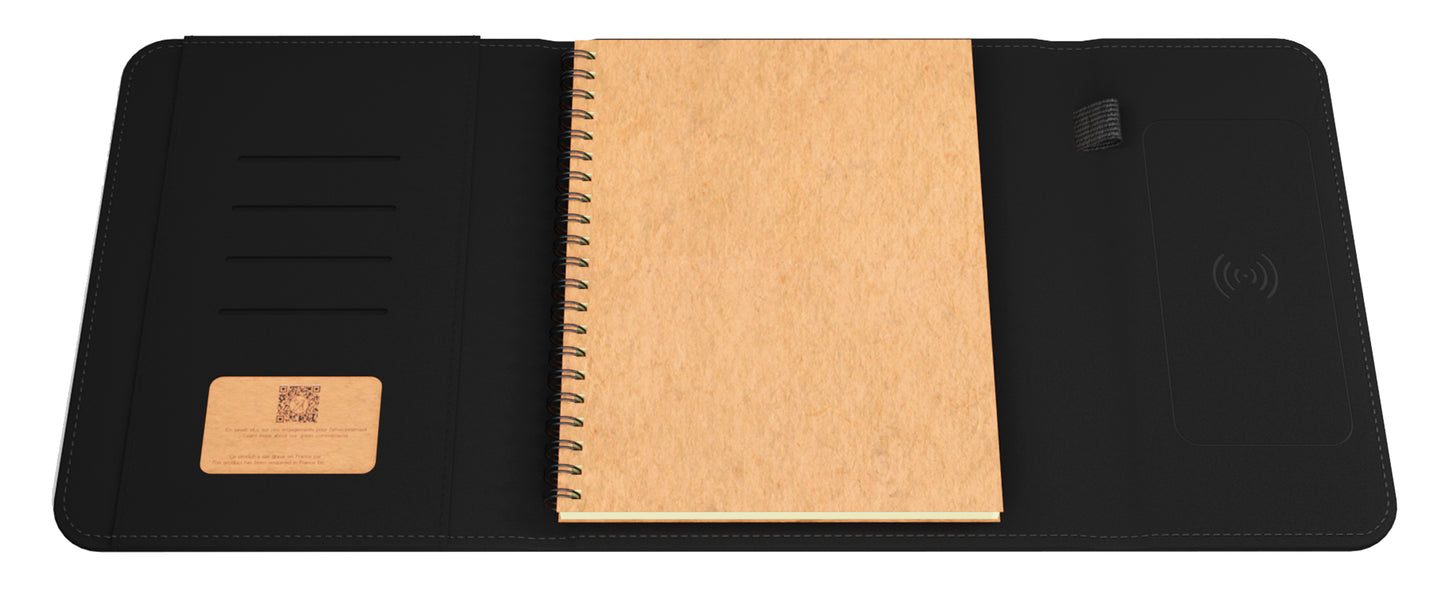 SCX Innovative Design Wireless Charging Notebook A5 with Power Bank 4000 mAh-32507