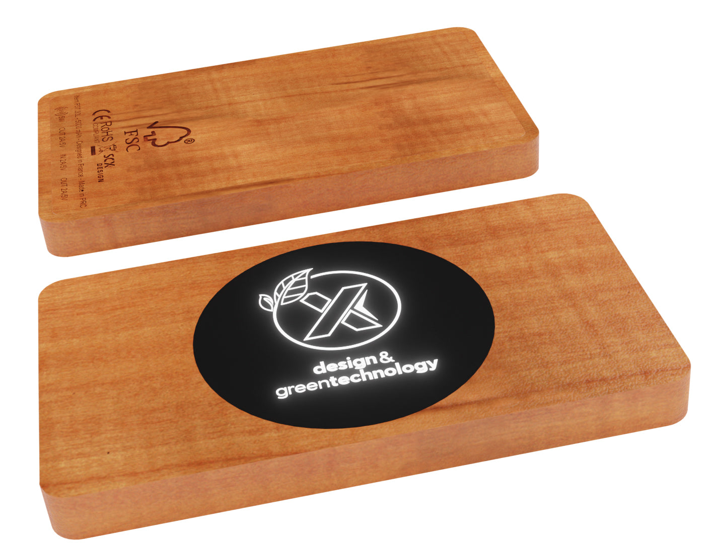 SCX Innovative Design Bamboo Wireless Power Bank 10000 mAh-32511