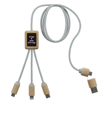 SCX Innovative Design 5in1 Bamboo Charging Cable 2A-32530