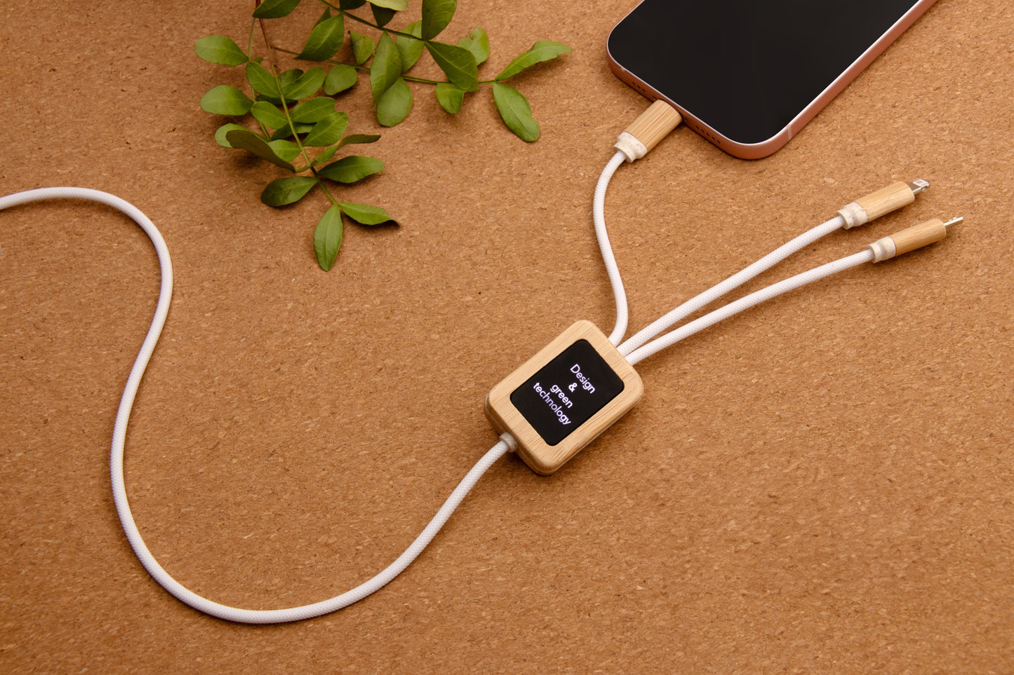SCX Innovative Design 5in1 Bamboo Charging Cable 2A-32530
