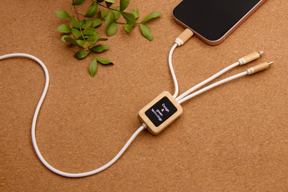 SCX Innovative Design 5in1 Bamboo Charging Cable 2A-32530