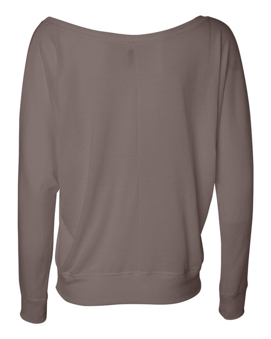 BELLA + CANVAS Women’s Flowy Off Shoulder Long Sleeve Tee - 8850