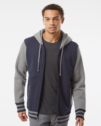 Independent Trading Co. Heavyweight Varsity Full-Zip Hooded Sweatshirt - IND45UVZ